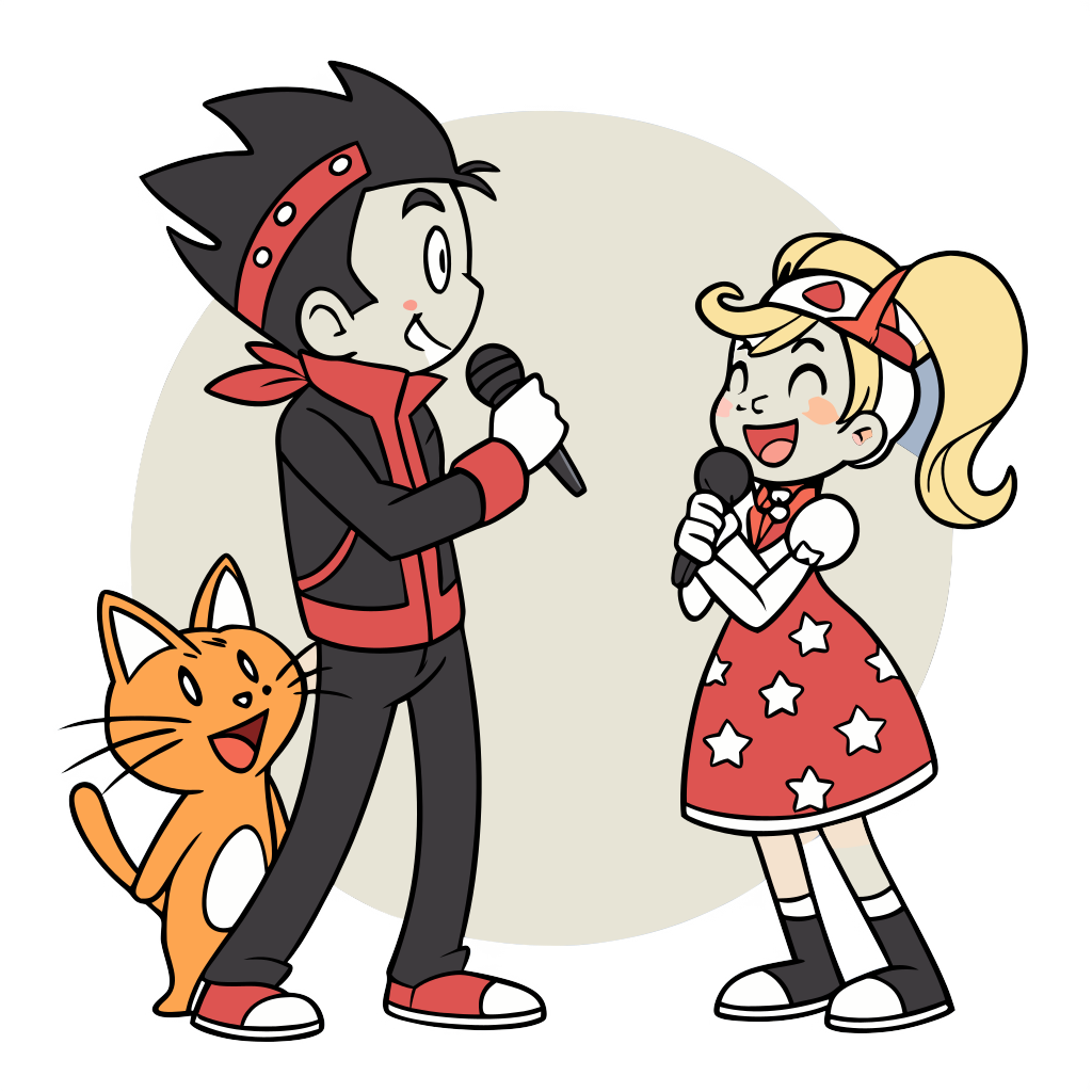 a man (human, white) dressed as James and woman (human, asian) dressed as Jessie from Team Rocket and their orange cat dressed as Meowth for Halloween