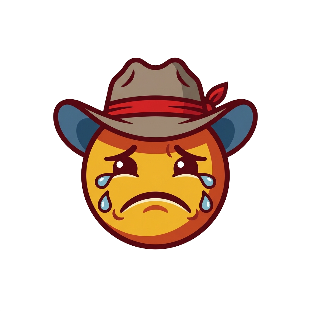 sad cowboy emoji